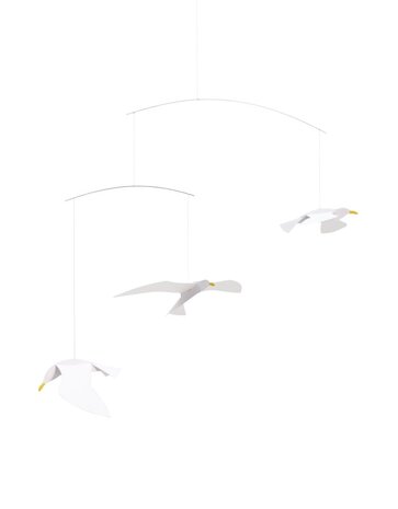 Flensted Mobiles Flensted Mobiles Soaring Seagulls 86x52cm mobiel Flensted Mobiles Flensted Mobiles Soaring Seagulls 86x52cm mobiel