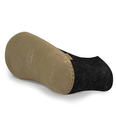 Glerups Glerups Boot Slipper Charcoal with leather sole (various sizes) Glerups Glerups Boot Slipper Charcoal with leather sole (various sizes)