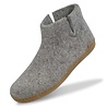 Glerups Glerups Boot Slipper Gray with leather sole (various sizes)