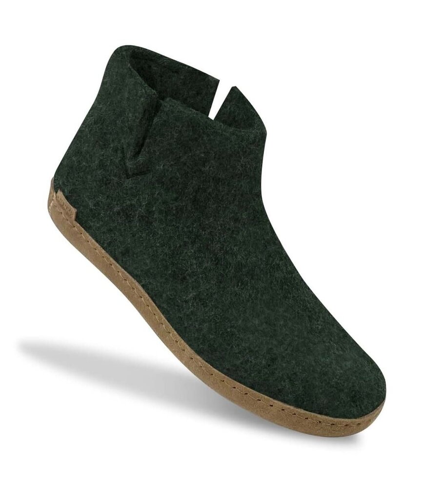 Glerups Glerups Boot Slipper Forest with leather sole (various sizes) Glerups Glerups Boot Slipper Forest with leather sole (various sizes)