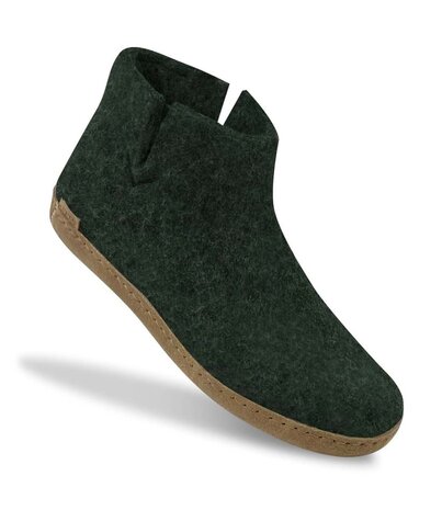 Glerups Glerups Boot Slipper Forest with leather sole (various sizes) Glerups Glerups Boot Slipper Forest with leather sole (various sizes)