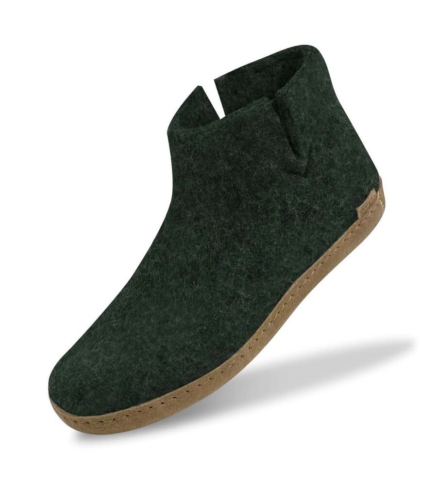 Glerups Glerups Boot Slipper Forest with leather sole (various sizes) Glerups Glerups Boot Slipper Forest with leather sole (various sizes)