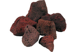 Red lava stone
