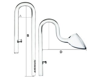 Glas uitrstroom 'Lily pipe' glas set