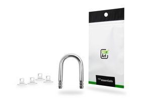 U-turn stainless steel tubing connector + 4x suction cups