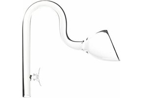 Glazen Lily pipe uitstroom
