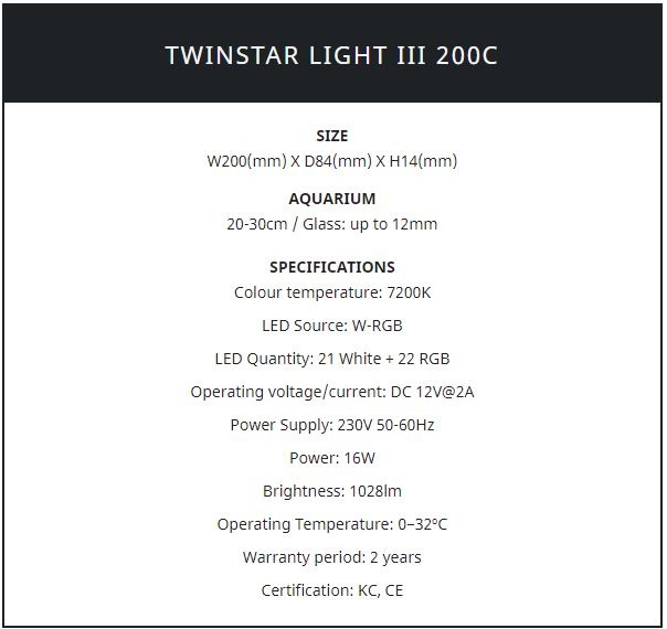 Twinstar verlichting New C-line III
