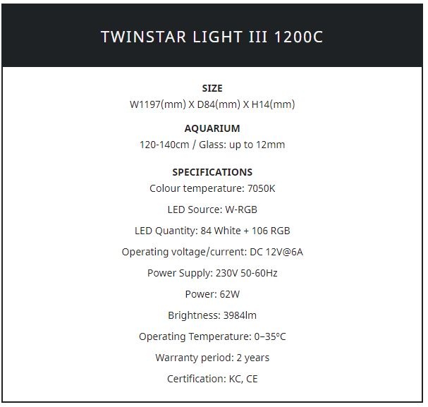 Twinstar verlichting New C-line III