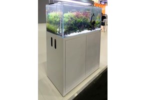 Ila Optic White aquarium L90xB50xH50 cm  - 10 mm + meubel ALU -Kleur Wit Mat - L90xB50xH80 cm