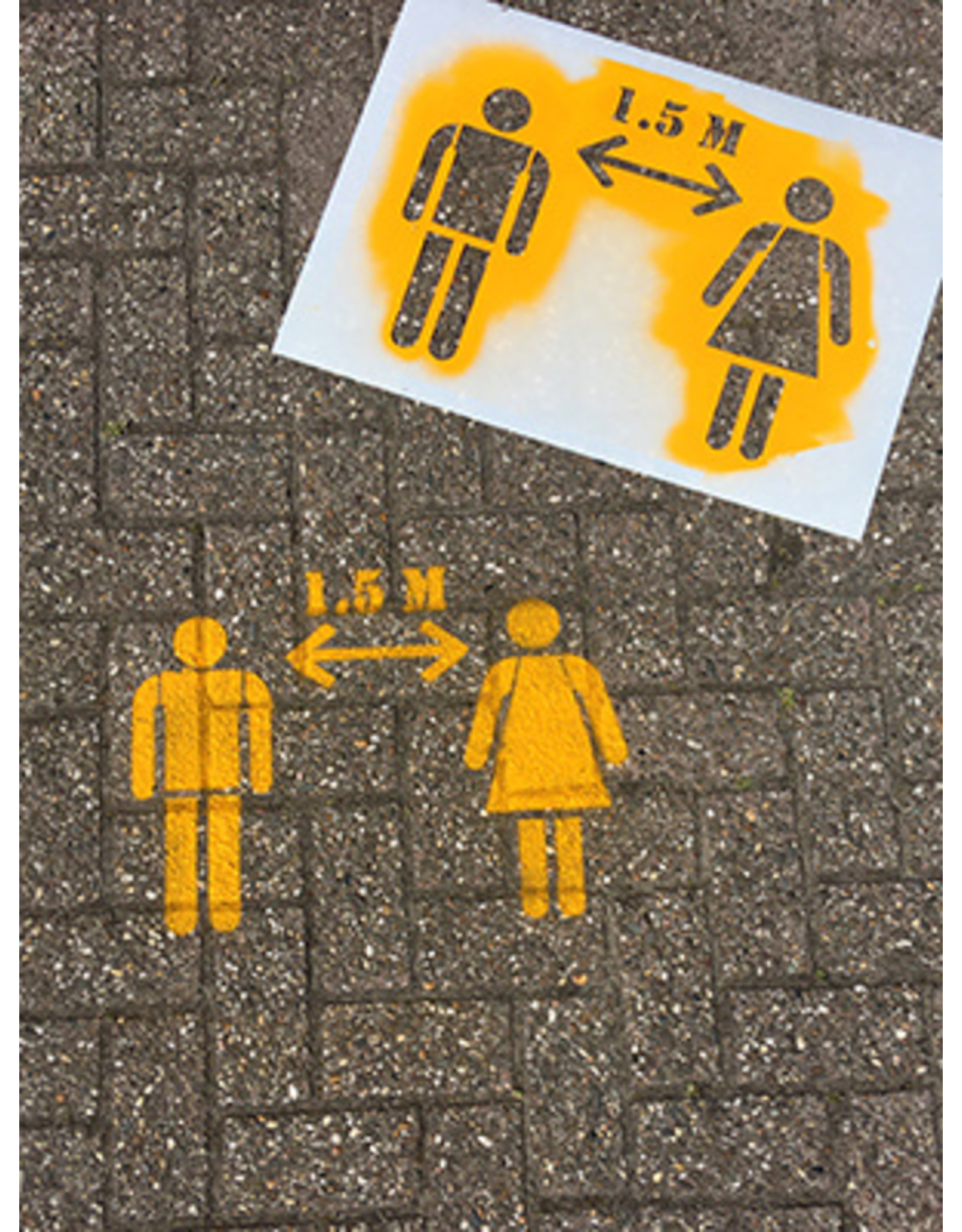 YF Specials Stencil  |  Social distance  |   49 x 50 cm