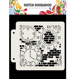 Dutch Doobadoo DDBD Dutch Mask Grunge Clock