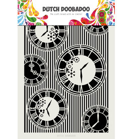 Dutch Doobadoo DDBD Mask Art A4 Clocks Stripes