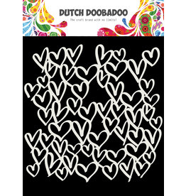 Dutch Doobadoo DDBD Mask Art 15X15cm hearts