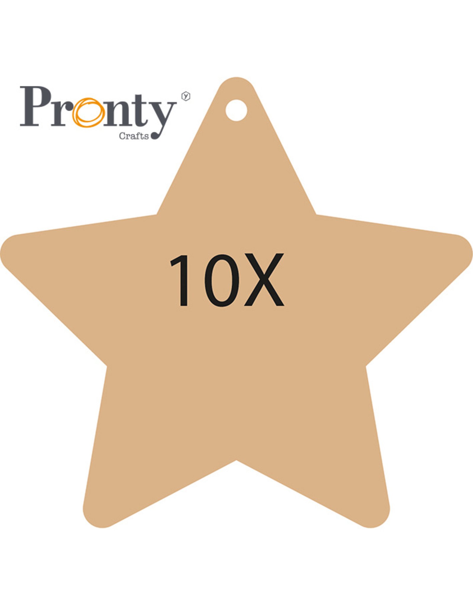 Pronty Crafts MDF Stars 10-pack
