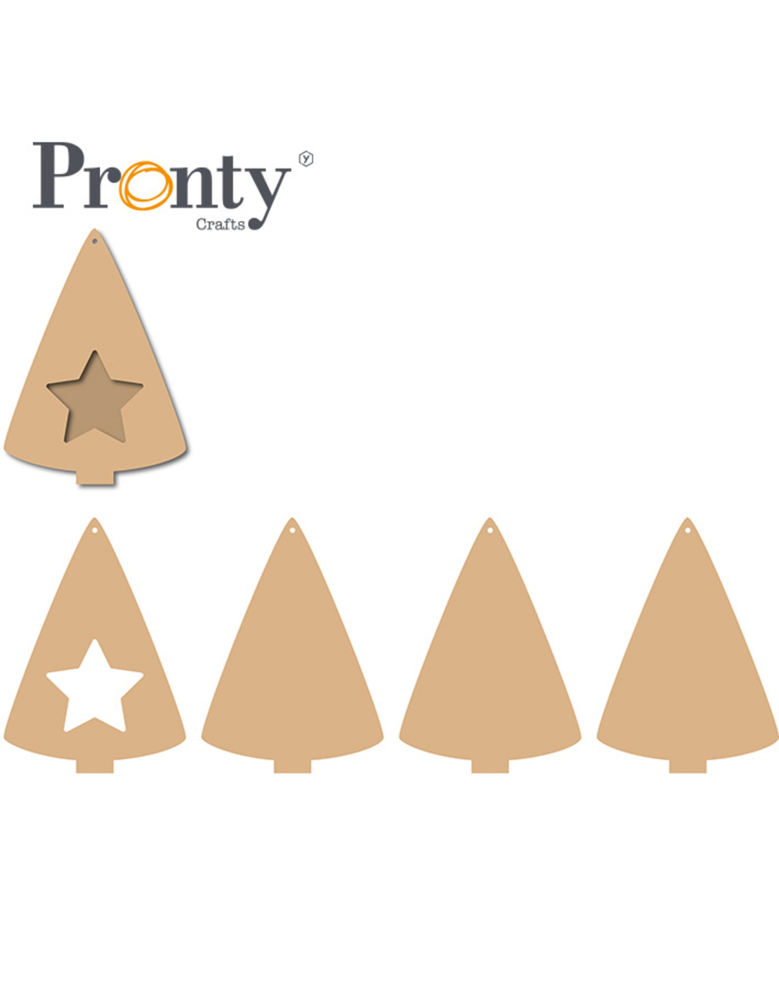 Pronty Crafts MDF Scrapbook Tree with star