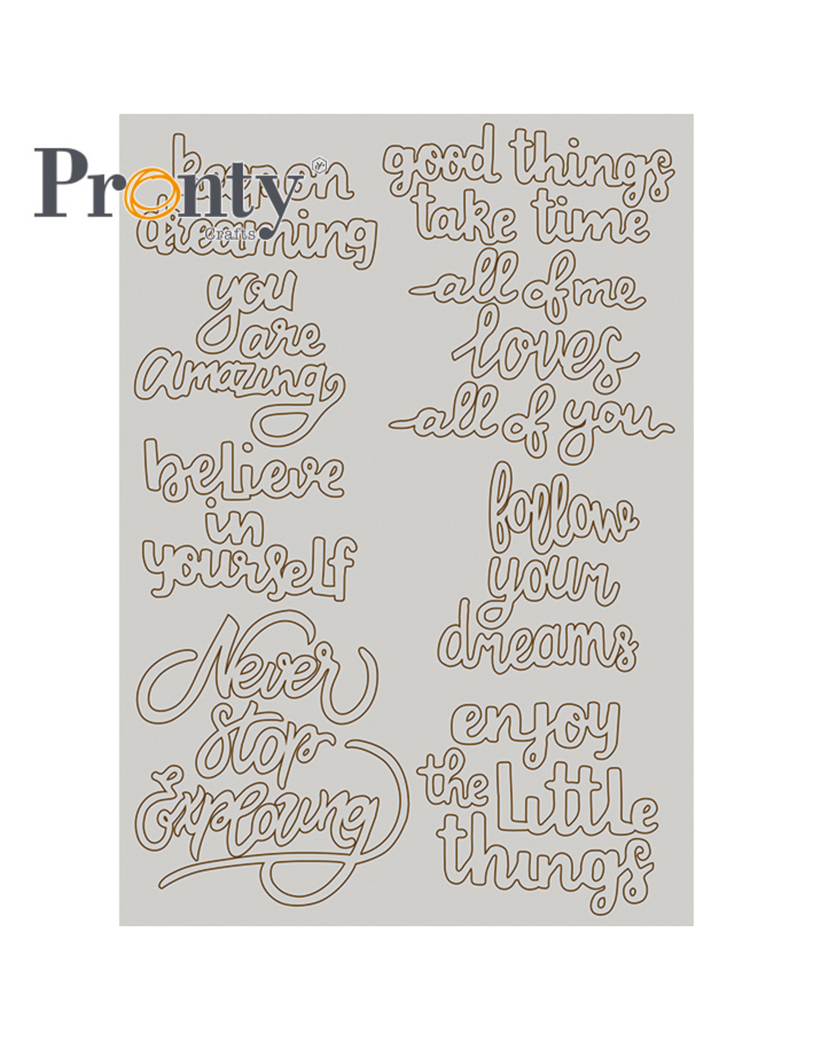 Pronty Crafts Chipboard A5 Quotes