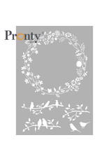 Pronty Crafts Stencil Wreath Spring A4