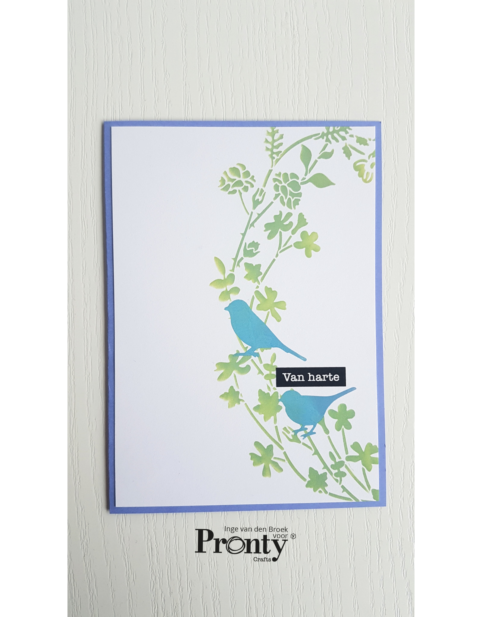 Pronty Crafts Stencil Wreath Spring A4