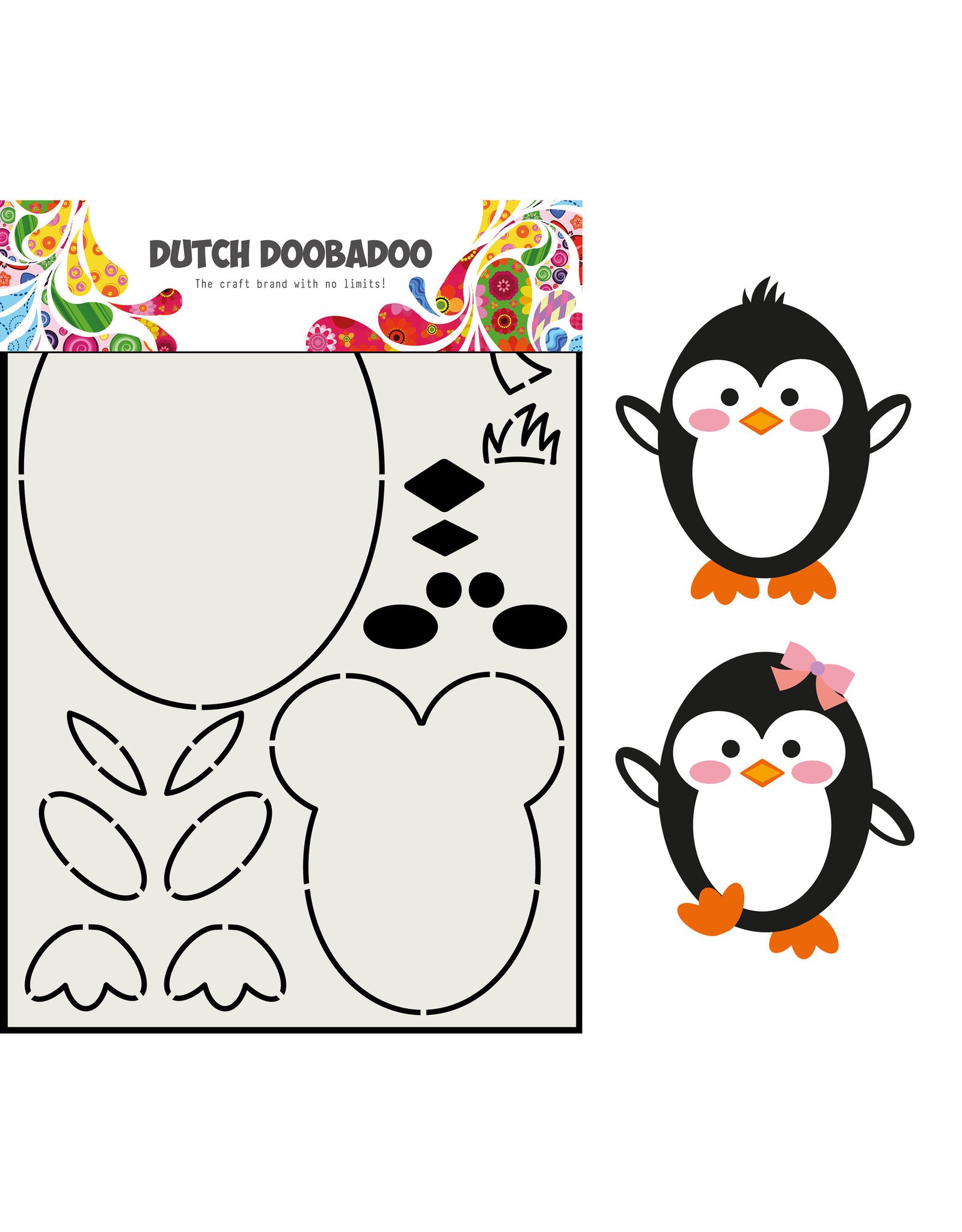 Dutch Doobadoo DDBD Card Art Built up Pinguin