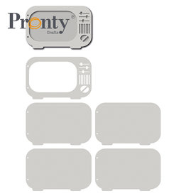 Pronty Crafts Grey Chipboard Album Retro TV 206x133 mm