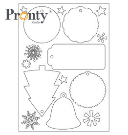 Pronty Crafts Pronty Embellish Chrismas labels white