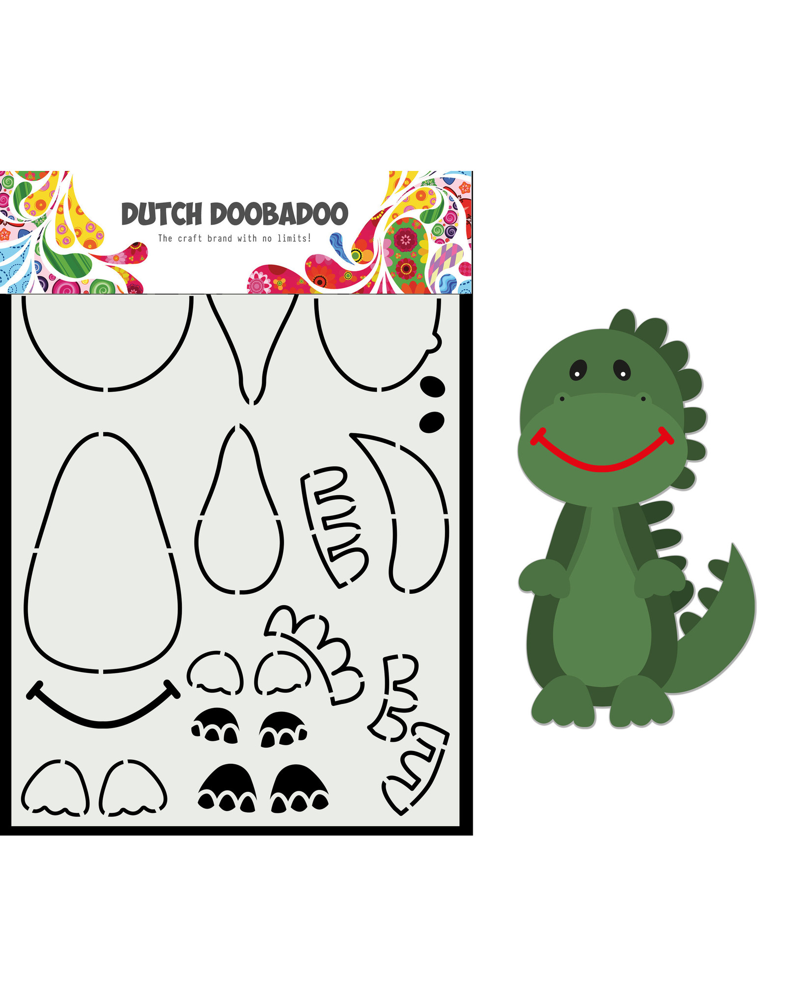 Dutch Doobadoo DDBD Card Art Built up Dino A5