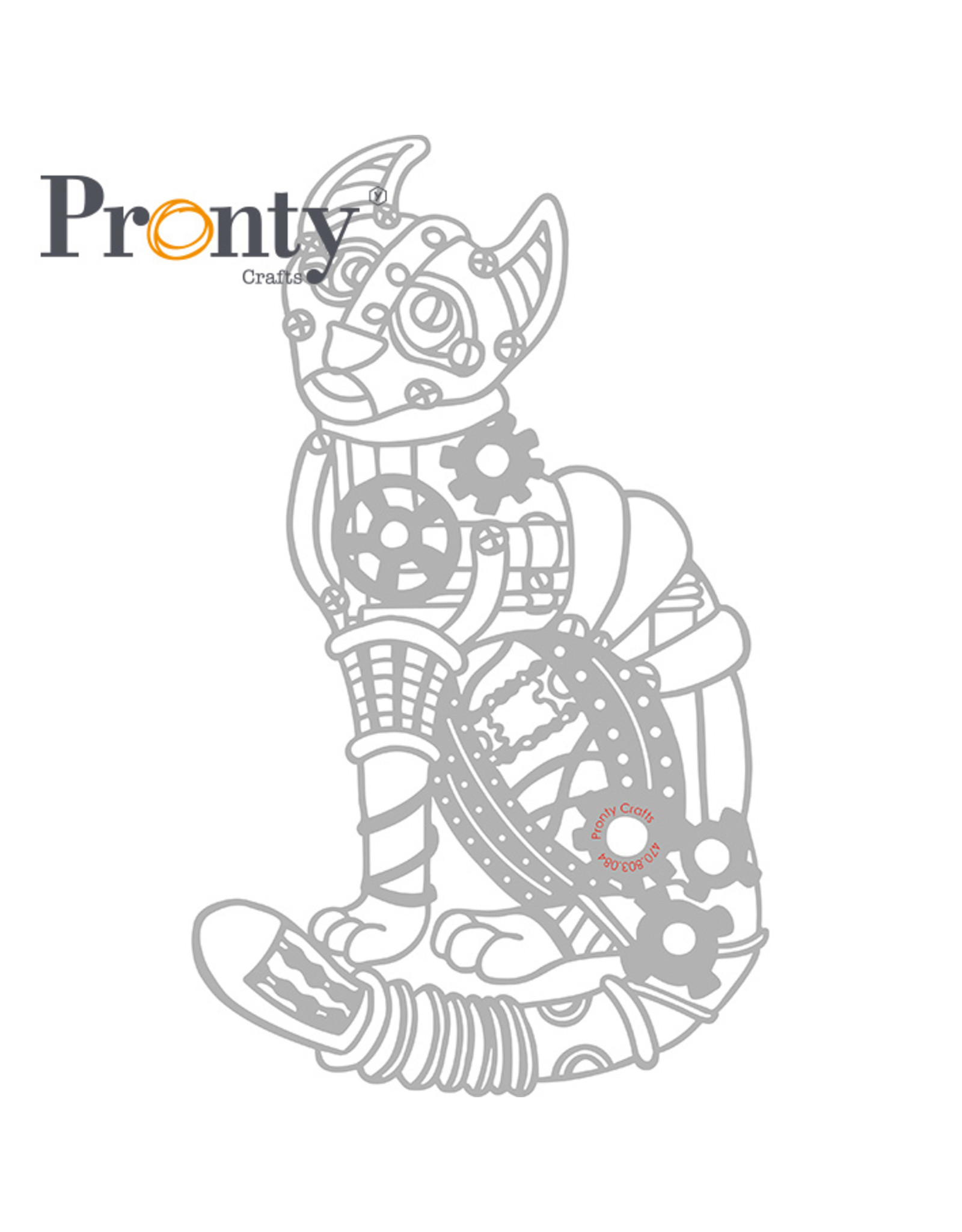 Pronty Crafts Pronty Crafts Stencil Steampunk Cat A4