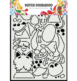 Dutch Doobadoo DDBD Card Art A5 Peek a boo hondjes