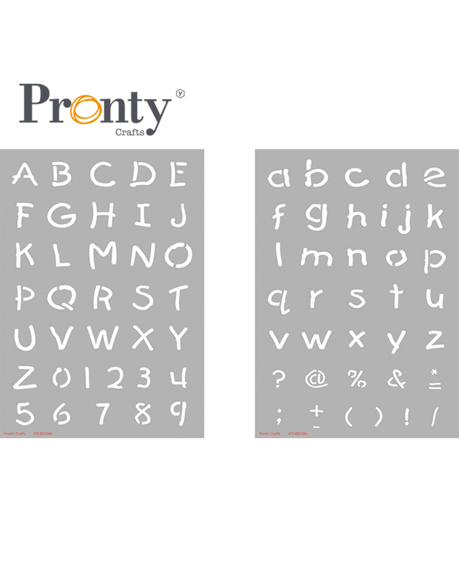 Pronty Crafts Pronty Crafts Stencils Alphabet 2x set A4