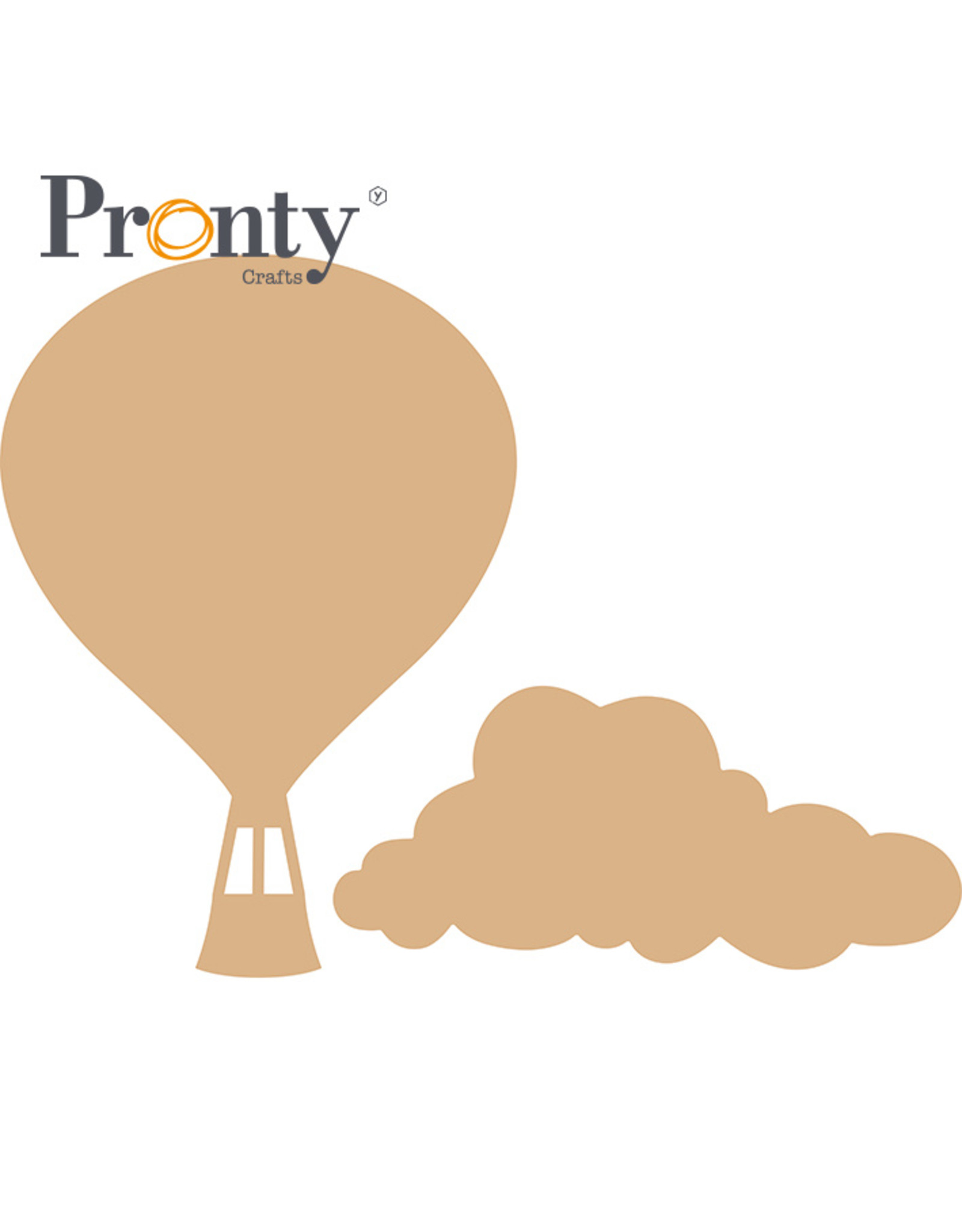 Pronty Crafts MDF 3 mm Balloon & Cloud 2 parts