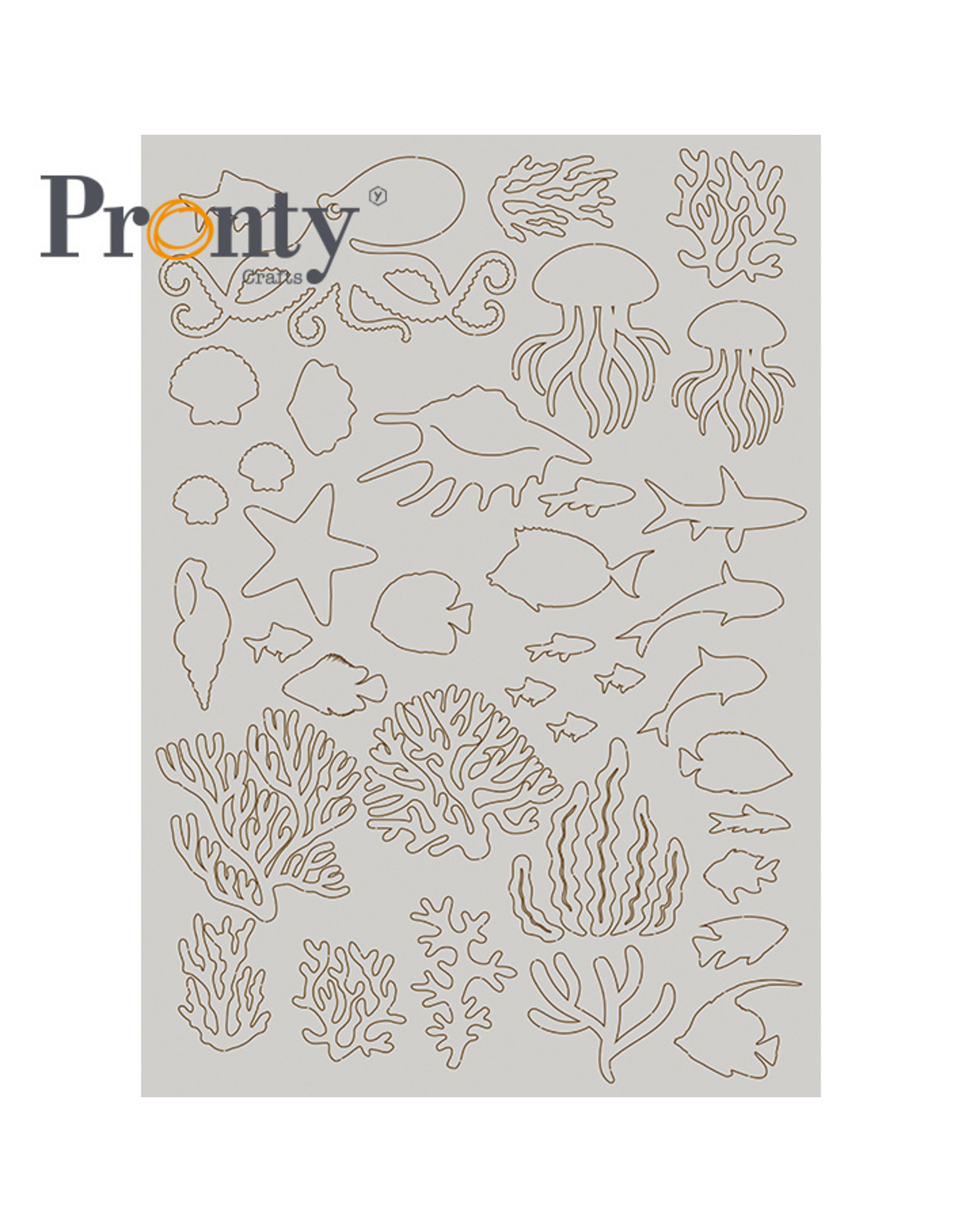 Pronty Crafts Pronty Crafts Chipboard Sea Objects A4