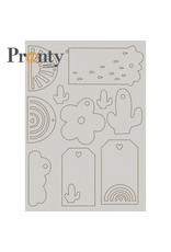 Pronty Crafts Pronty Crafts Labels Rainbow & Cactus A5