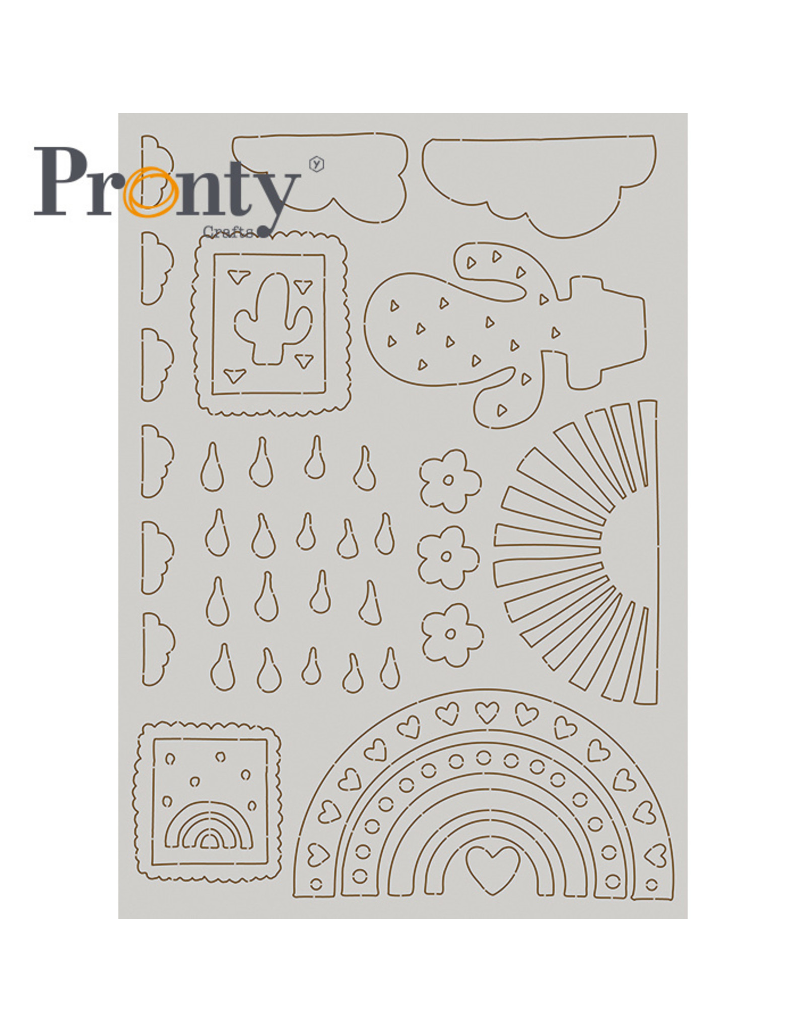 Pronty Crafts Pronty Crafts Objects Rainbow & Cactus A5