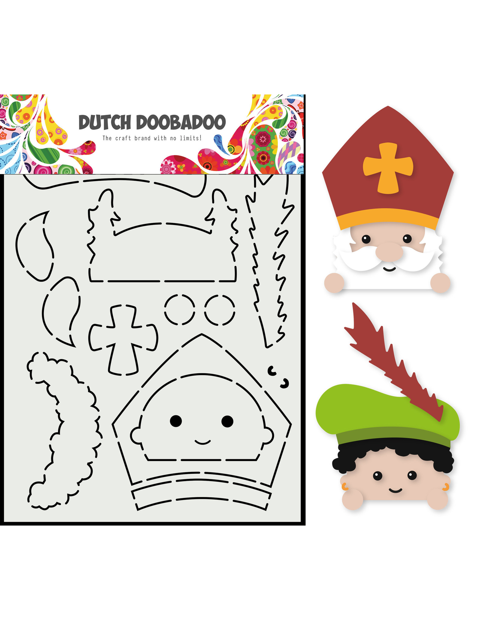 Dutch Doobadoo DDBD Card Art Built up Gluur Sint & Piet