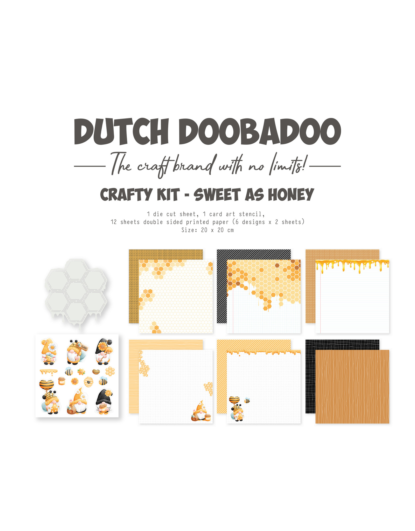 Dutch Doobadoo DDBD Crafty Kit Honingzoet 20x20cm