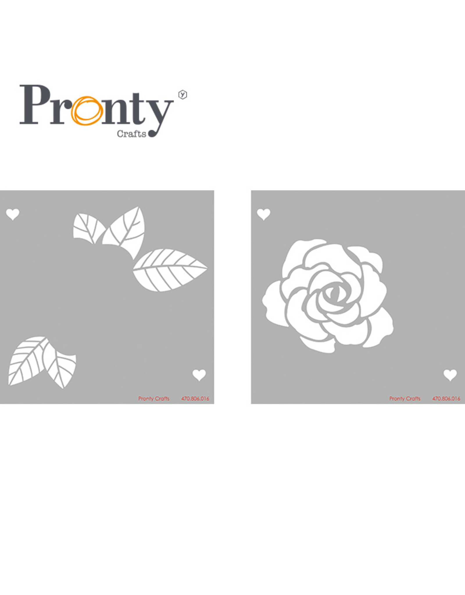 Pronty Crafts Mask stencil Layered Rose 15x15 2pc