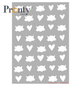 Pronty Crafts Stencil Purrrfect hearts & heads A5