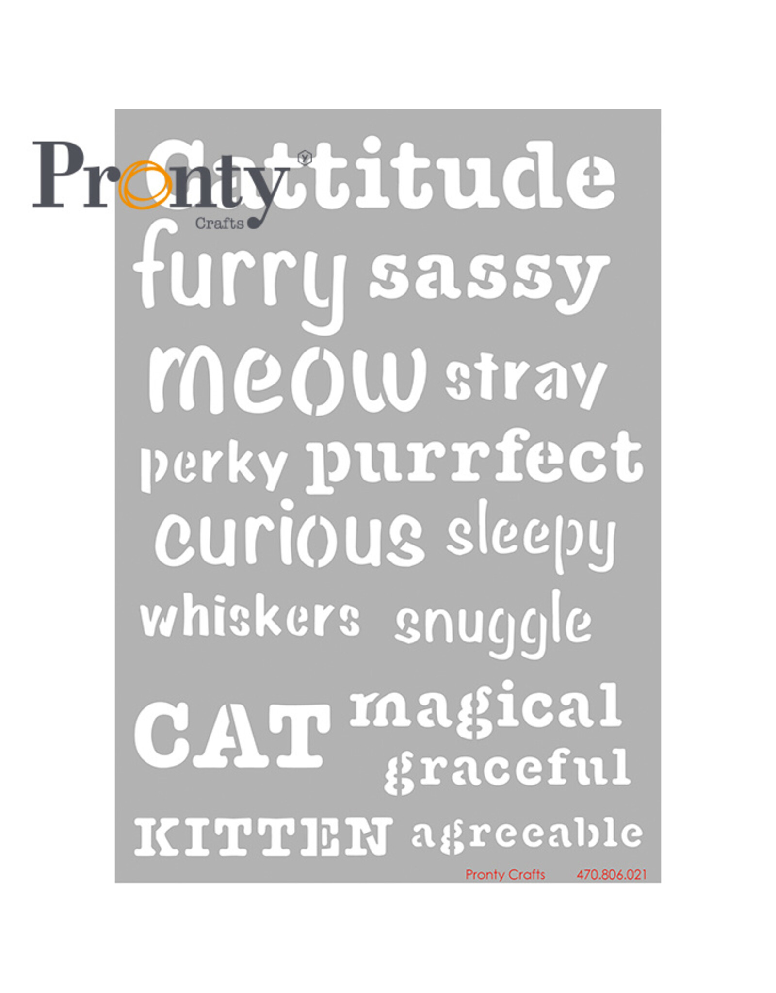 Pronty Crafts Stencil Purrrfect words A5