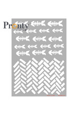 Pronty Crafts Stencil Purrrfect fishbone A5