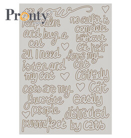Pronty Crafts Pronty Crafts Chipboard Purrrfect quotes A5