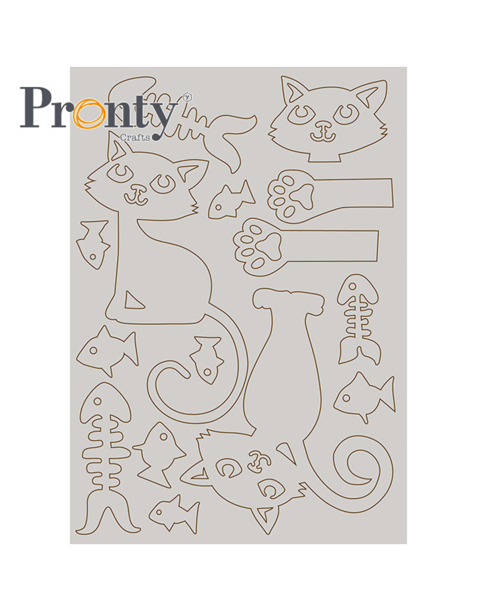 Pronty Crafts Pronty Crafts Chipboard Purrrfect shapes A5