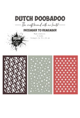 Dutch Doobadoo DDBD December to remember stencils 3pc