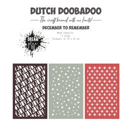 Dutch Doobadoo DDBD December to remember stencils 3pc