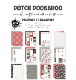 Dutch Doobadoo DDBD papier December to remember 2x12 vel A4