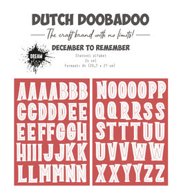 Dutch Doobadoo DDBD Stansvel alfabet to Remember 2pc a4