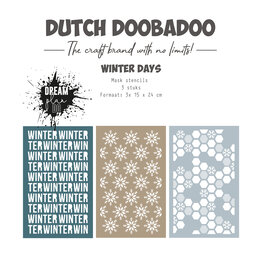 Dutch Doobadoo DDBD Stencils Winter days 3pc.