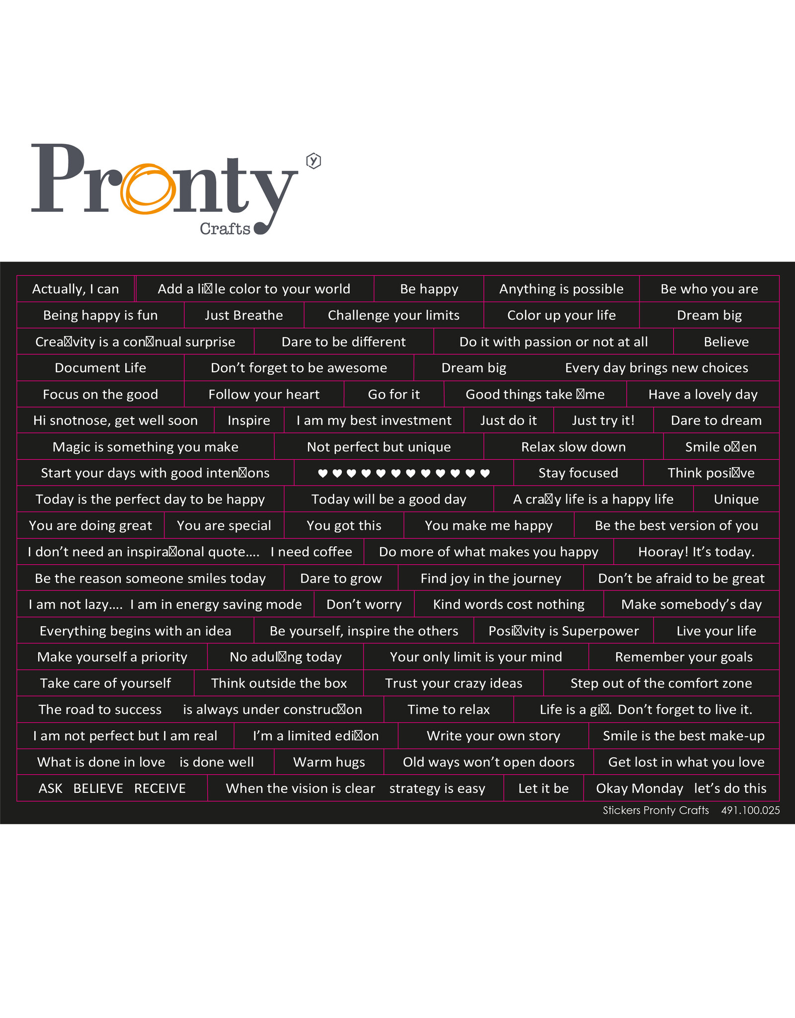 Pronty Crafts Pronty Stickers Pay it Forward A5