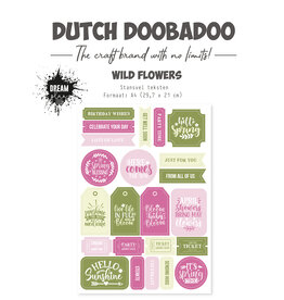 Dutch Doobadoo DDBD Stansvel Wild Flowers teksten A4