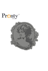 Pronty Crafts Rubber stamp Woman Round