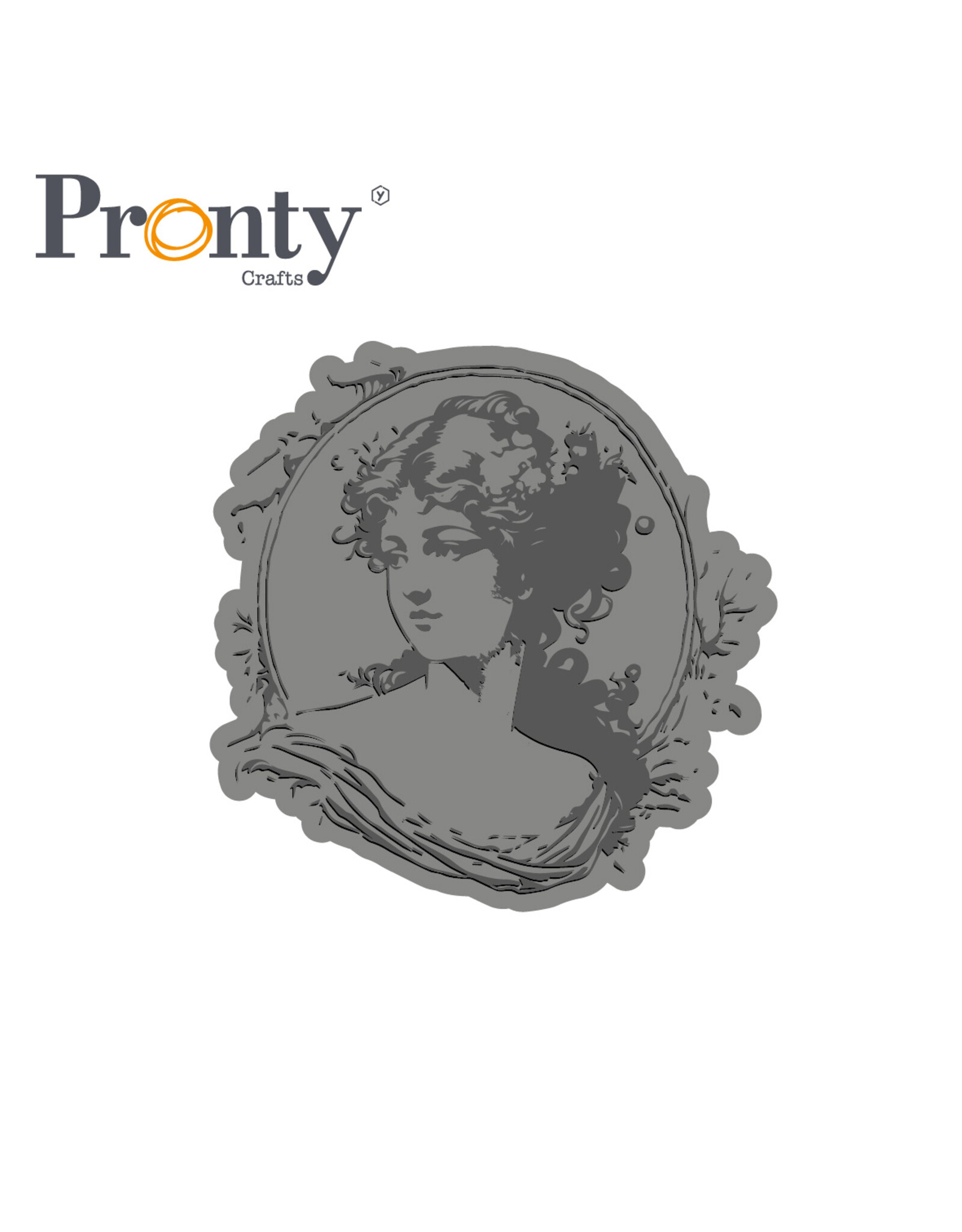 Pronty Crafts Rubber stamp Woman Round